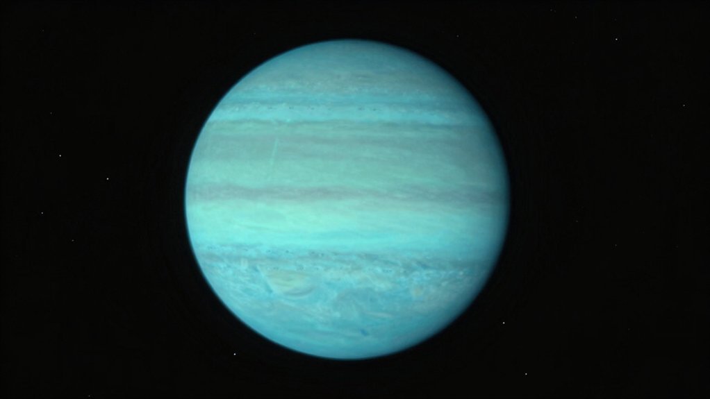 uranus observed through telescope